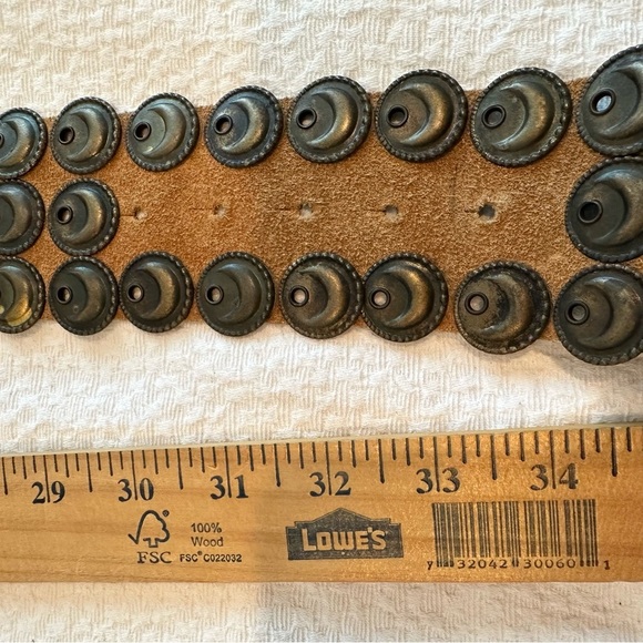 Aridza Bross Brown Suede Leather Decorative Belt